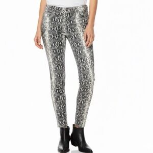 BBJ Los Angeles Snakeskin Print Skinny Ankle Jeans 7/28
